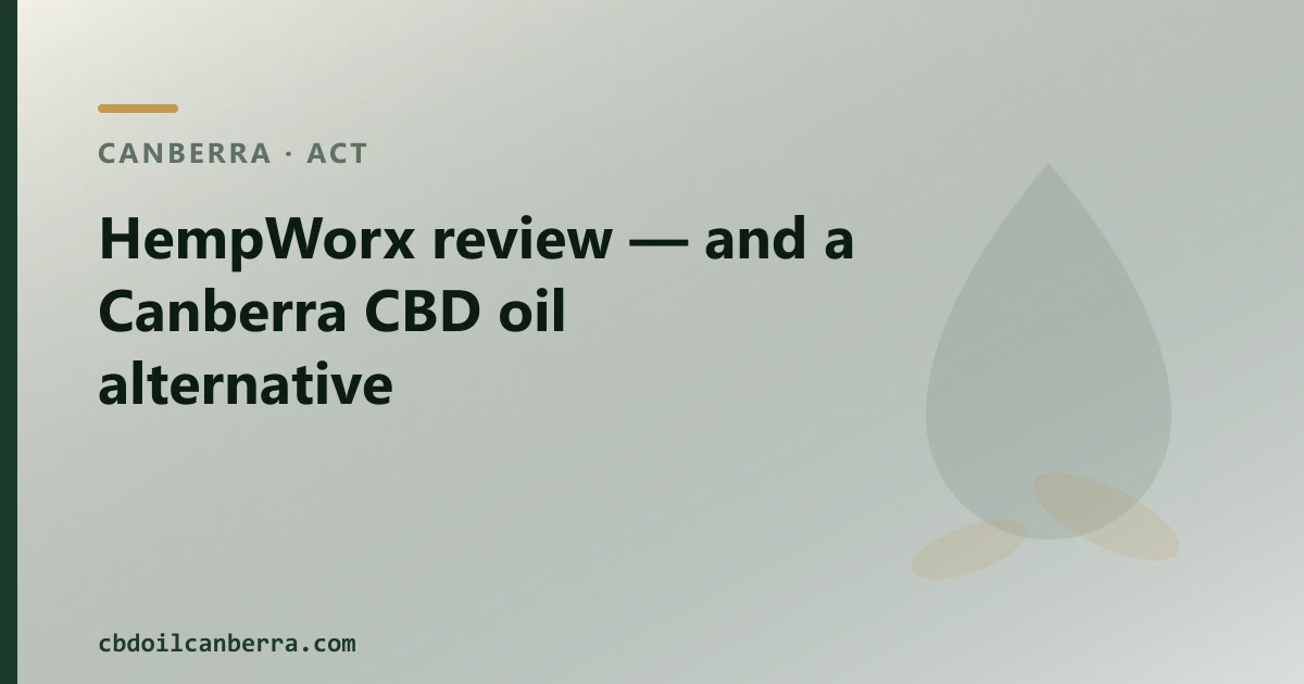 HempWorx review — an Australian CBD Oil Alternative
