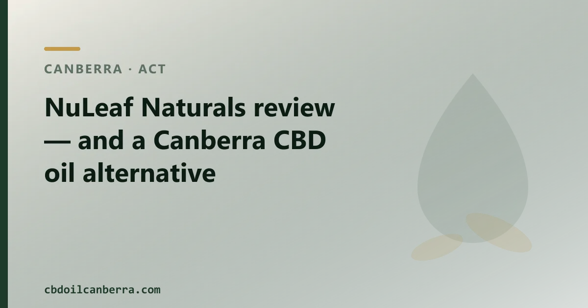 NuLeaf Naturals review — an Australian CBD Oil Alternative